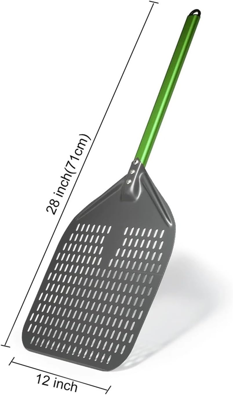 12/13/14/16 inch Pizza Peel Perforated Pizzas Shovel Retangular Pizza Paddle with Aluminum Alloy Handle Pizza Peel