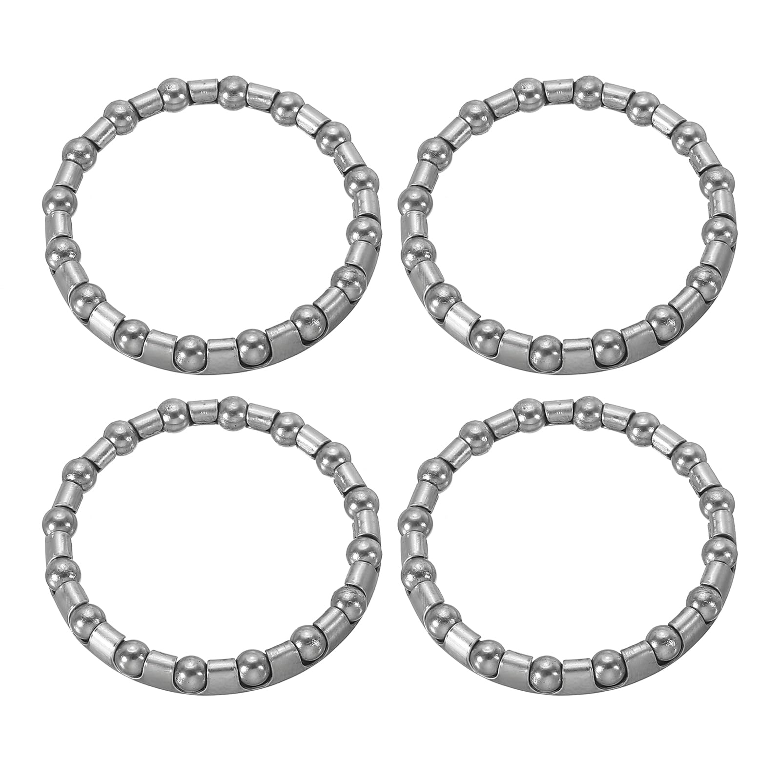 PATIKIL Bike Ball Crank Bearing 37mm x 16 Balls, 4 Pack Stainless Steel Bicycle Bearings Replacement Bike Parts Repair Accessories for Bike Front Rear, Silver