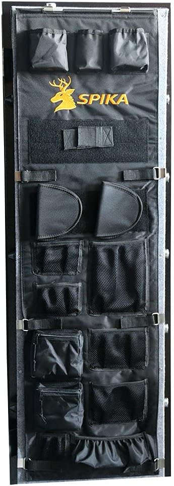 SPIKA Small Gun Safe Door Panel Organizer(14W48H) and Safe Door Organizer Pistol Holster(Pack of 3)