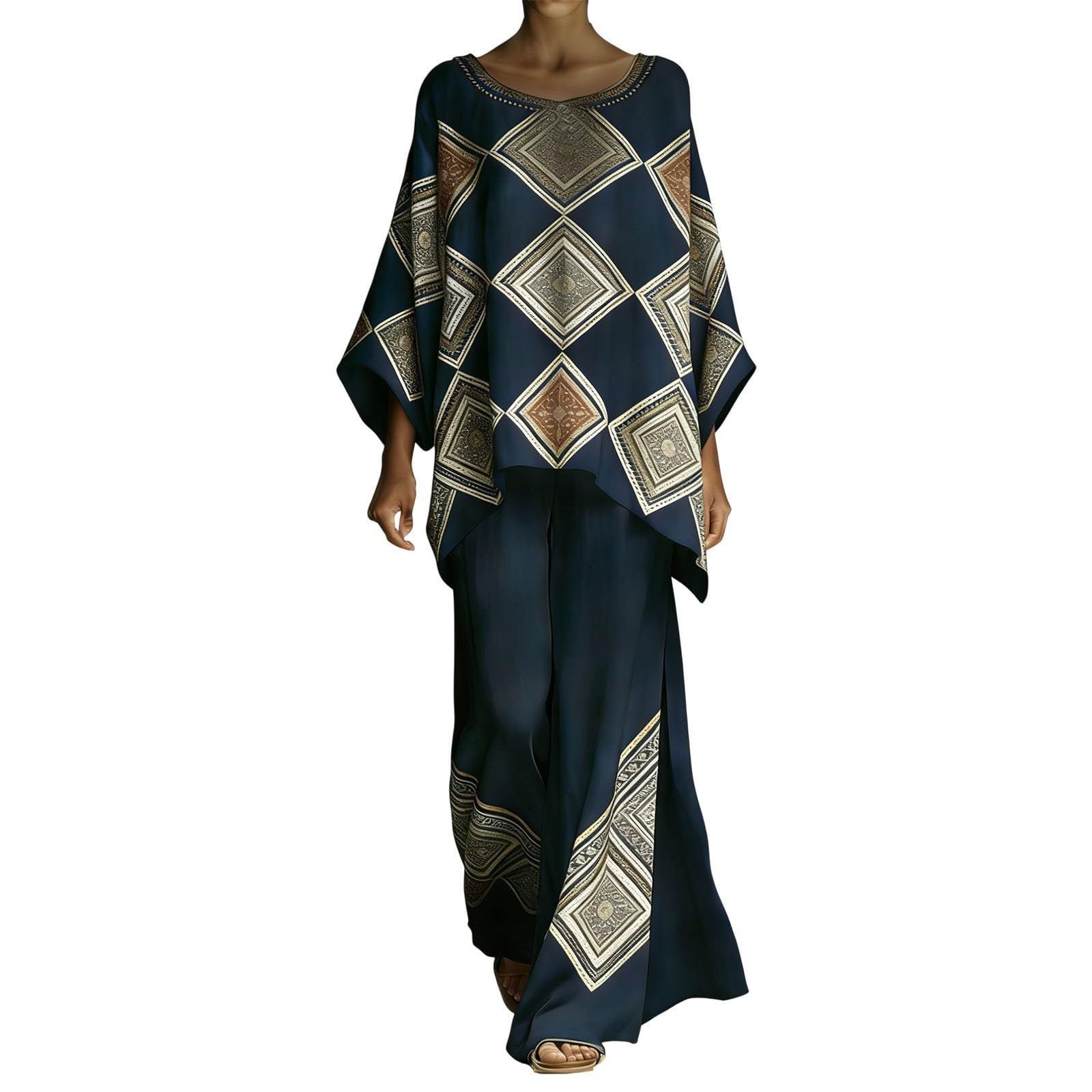 Ensemble large femme chic été survêtement fluide léger