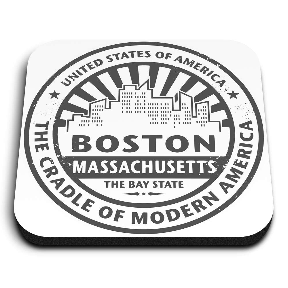 Destination Vinyl Ltd Multicolor 1 X Square Mdf Fridge Magnet - Usa Boston Massachusetts America 40295