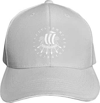 Warship of The Vikings Nordic Runes Baseball Cap Men Women - Classic Dad Hat Adjustable Plain Hat