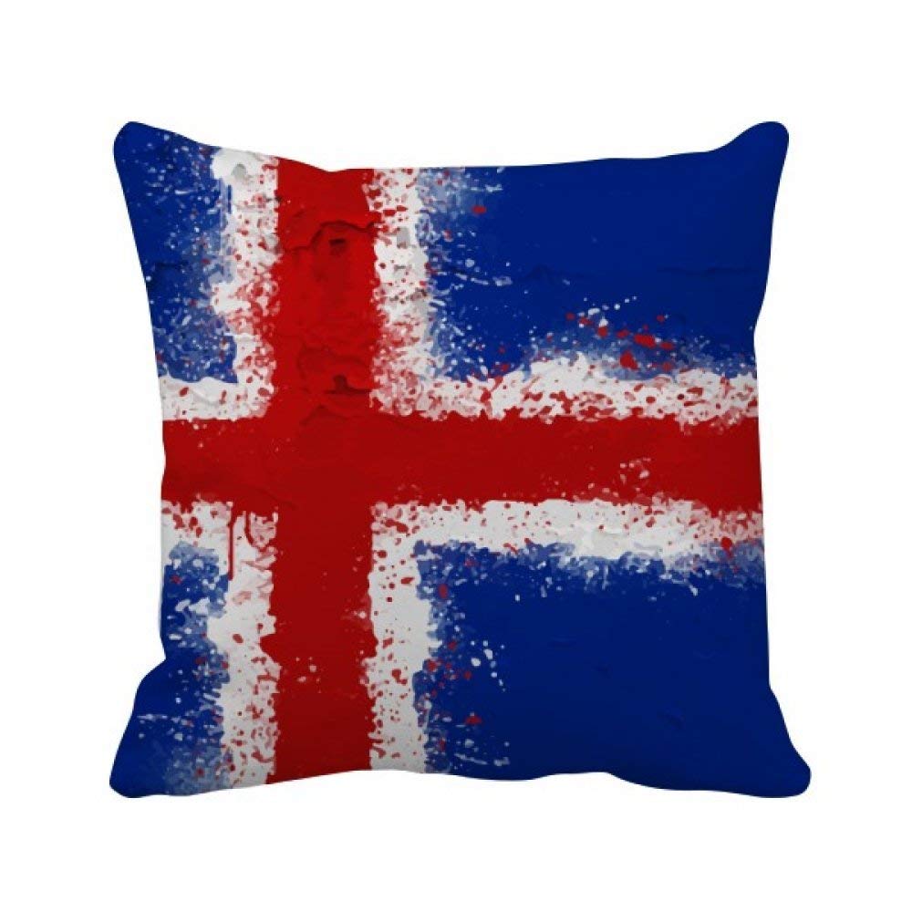 Housse de coussin Islande carrée décoration canapé motif abstrait moderne