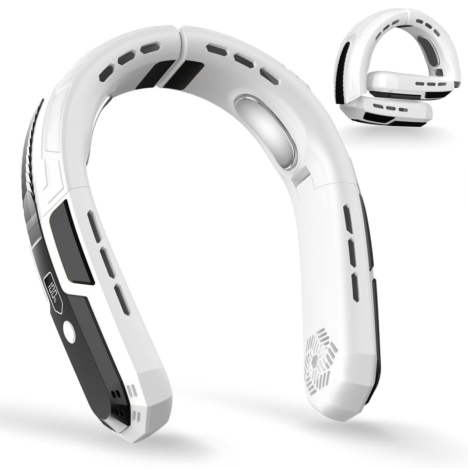 WXX Portable Neck Fan Neck Fan Rechargeable 360 Cooling Personal Fan 3 Speeds Foldable Quiet Wearable Fan for