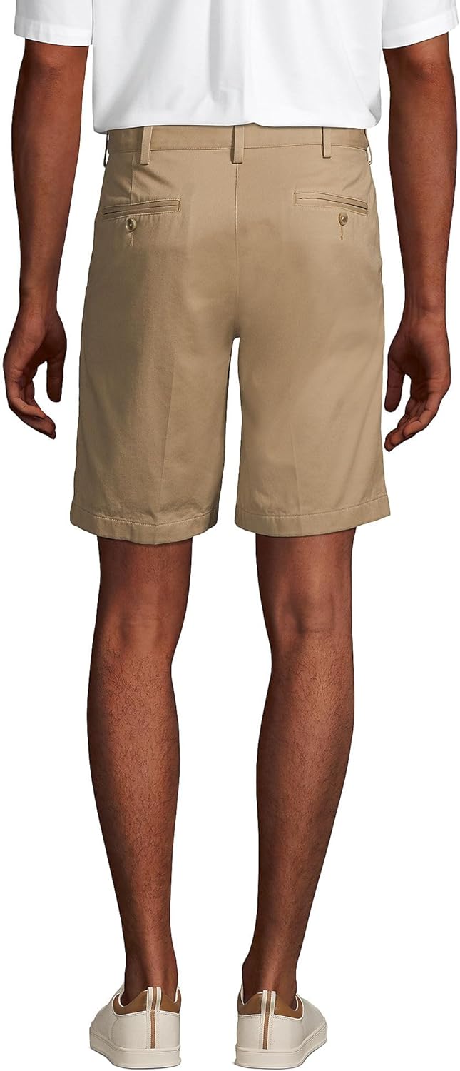 Lands' End Men's Comfort Waist Pleated 9" No Iron Chino Shorts - Image 2