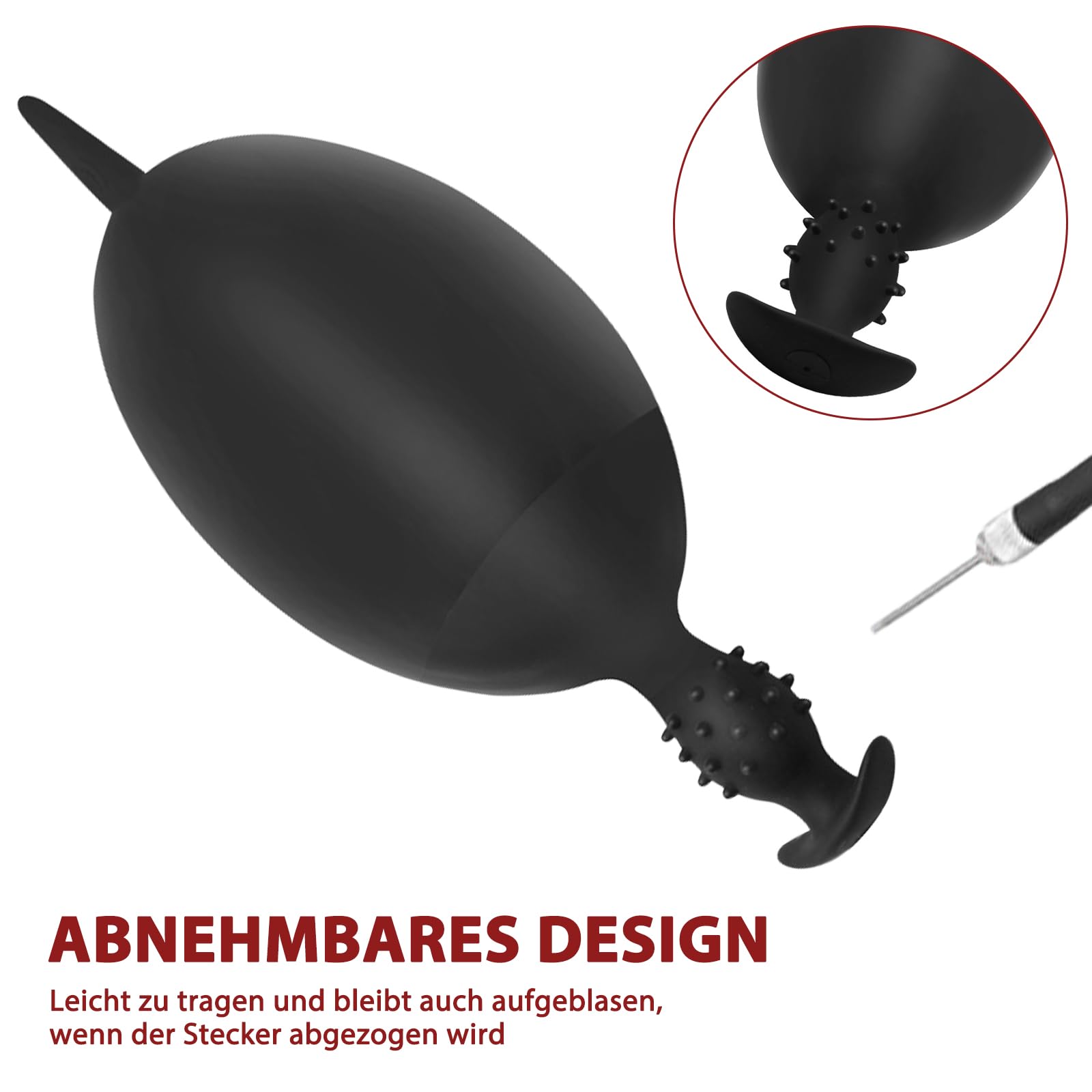 BDSMAGE Plug anale gonfiabile, Dildo Anal Plug in Donne Uomo, Analesex Plug Anale-Dilatatore, Anal Plug Coppie, Plug Anali Silicone, Sex Toys per coppie principianti professionali
