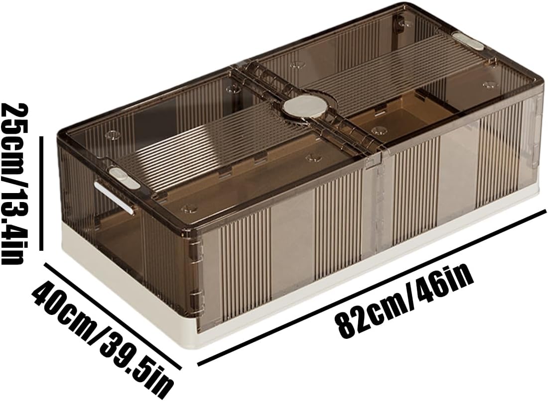 Rolling Under Bed Storage, 32.28x15.75x9.84 Inches Foldable PP Box, Underbed Clothes Organizer for Linens, Files, Toys, Small Spaces, Closet