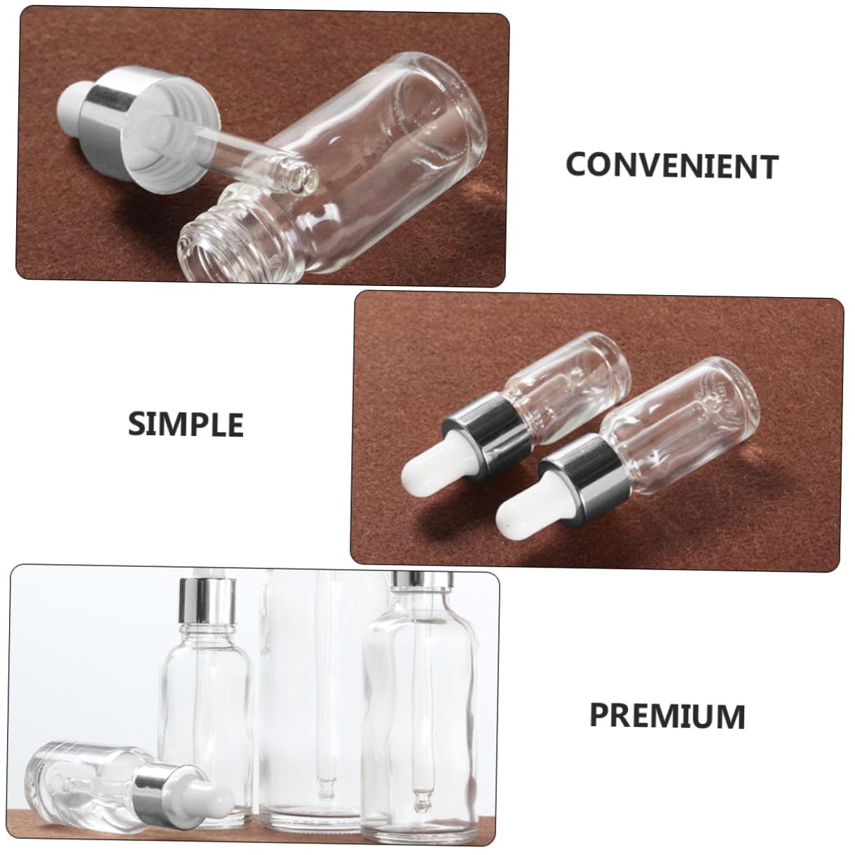 Boccette Contagocce per Oli Essenziali 30ml in Vetro, 10 Pezzi