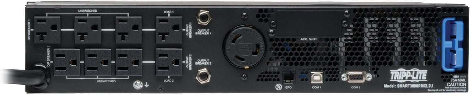 Tripp Lite 2200VA Smart UPS Back Up, Sine Wave, 1920W Line-Interactive, 2U Rackmount, LCD, USB, DB9 (SMART2600RM2U)