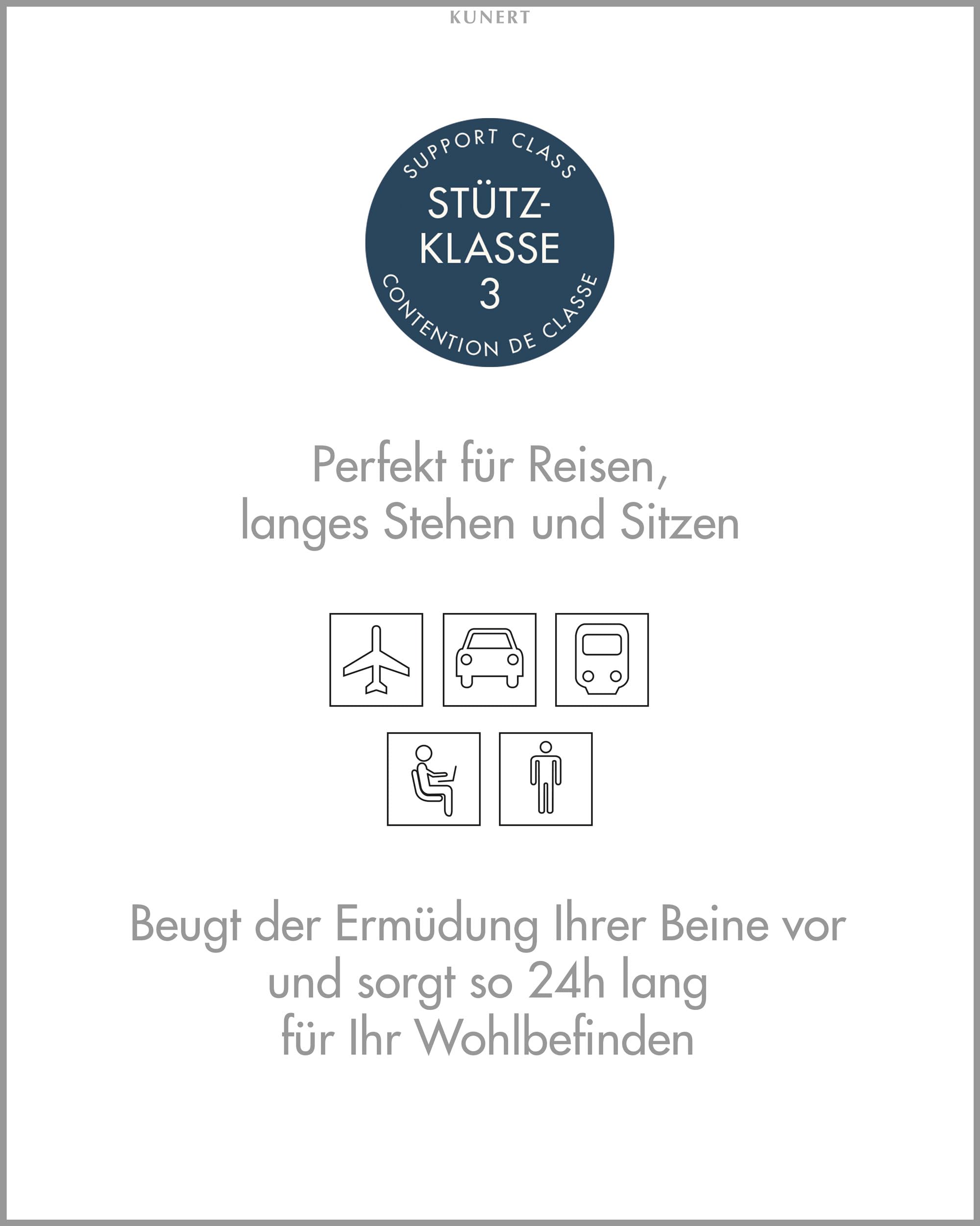 KUNERT Damen Kniestrümpfe Fly&Care® 40 extra fein 40 DEN