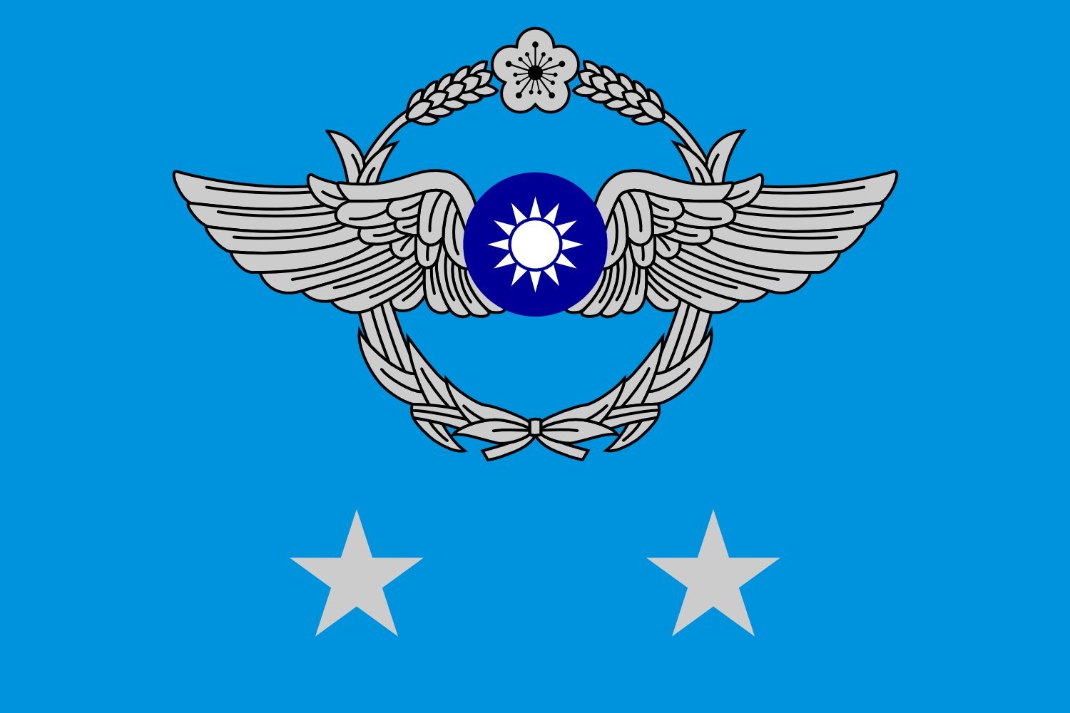 Drapeau ROCAF Lieutenant General s paysage grand format pour décoration murale