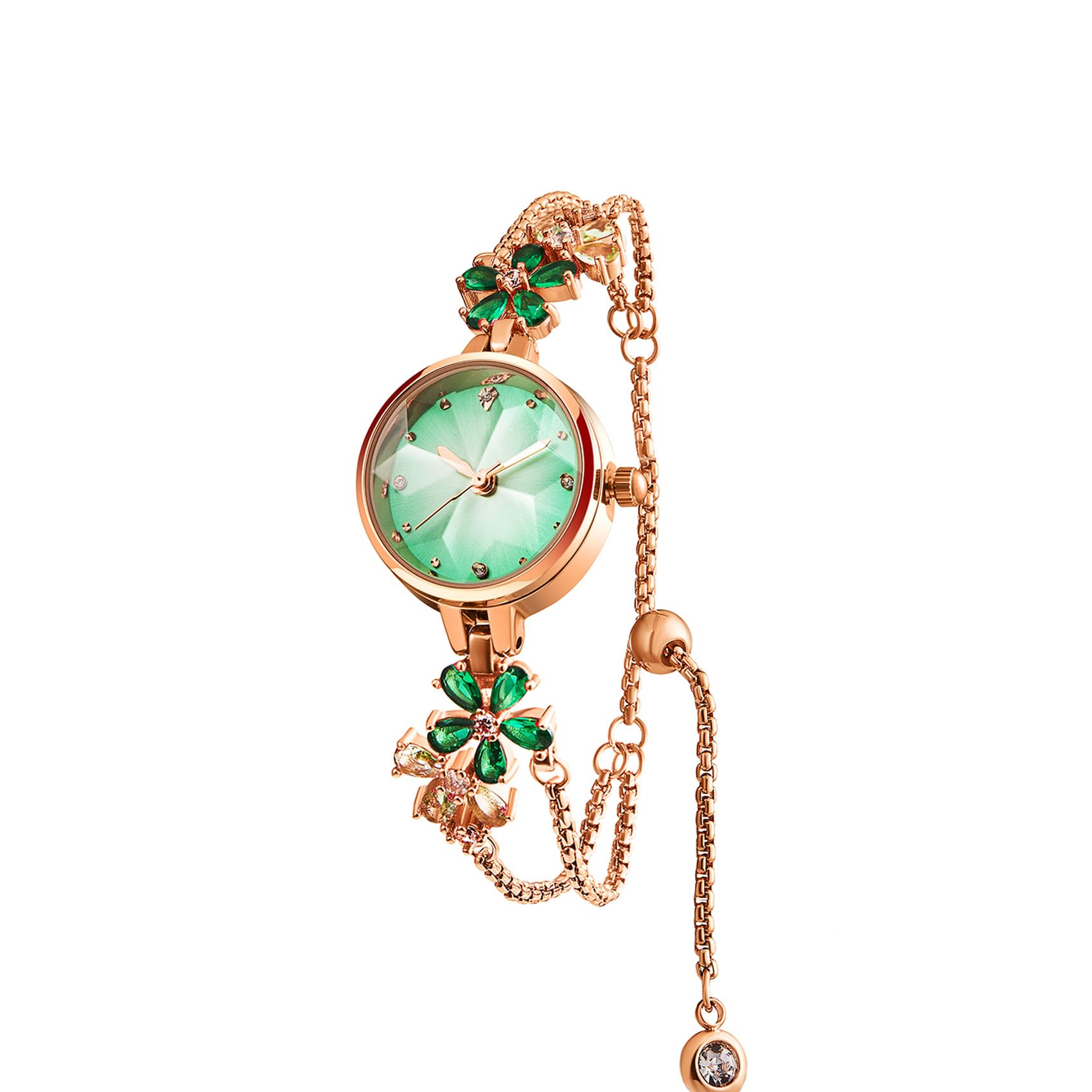 URVAN WatchDesigner Orologio Donna Bracciale al Quarzo Analogico Elegante Moda con Cinturino Gioielli Bracciale in Acciaio Inossidabile Rame con Quadrante Ovale Rotondo Impermeabile