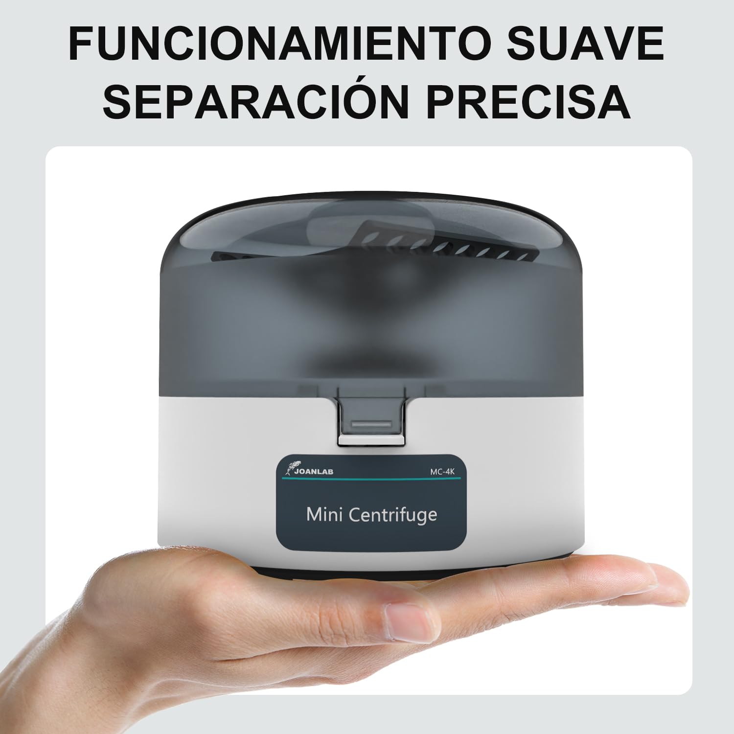 JOANLAB Mini Centrífuga de Laboratorio 4000RPM 0.2ml/1.5ml/2ml Rotor 2 en 1 Portátil