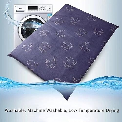 Miniatura 6 de Funda de futón japonés, funda 100% algodón para colchón tradicional de futón Shikibuton, algodón lavable (ballena, Queen (59 x 79 pulgadas)