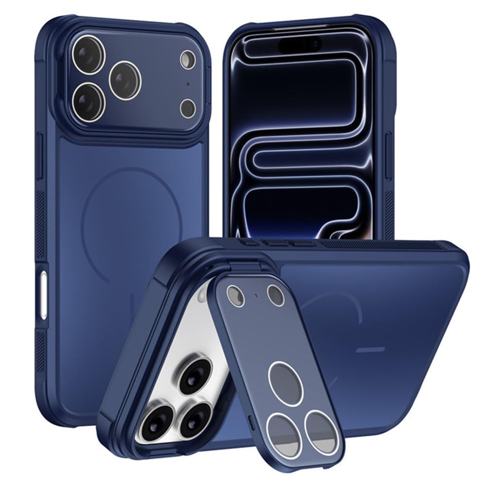 Coque iPhone 17 Pro Max magnétique avec béquille de protection caméra intégrée
