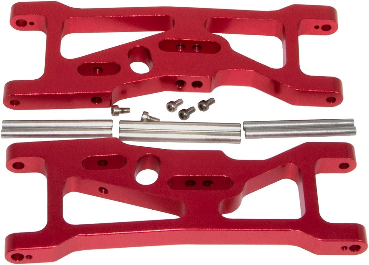 Front/Rear Swing Suspension Arm for Losi 1/10 22S SCT 2WD Short Course Truck Rc Car Upgrade Aluminum Alloy Parts and 2 Tools(Red)