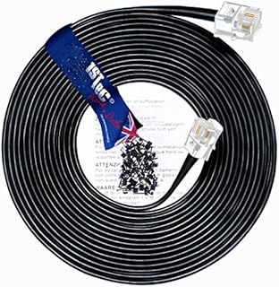 1STec 10M ADSL2+ Super High Speed Cat5e RJ11 Broadband Hub Internet Extension Cable for BT Infinity Sky Q Talktalk Plusnet EE Vodafone Post Office Router on Fibre or Standard Services 10 Metre White