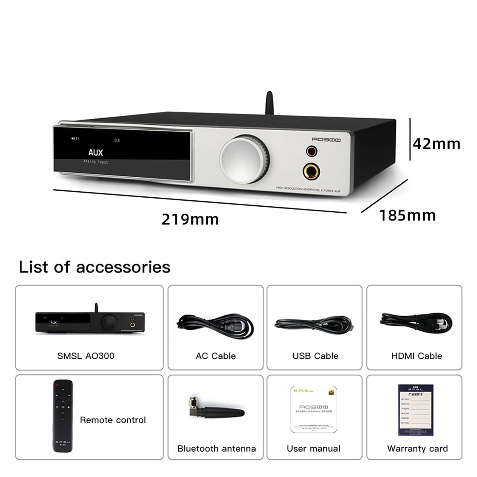 Amazon.com: SMSL AO300 Power Amplifier DAC Headphone Amp 2.1