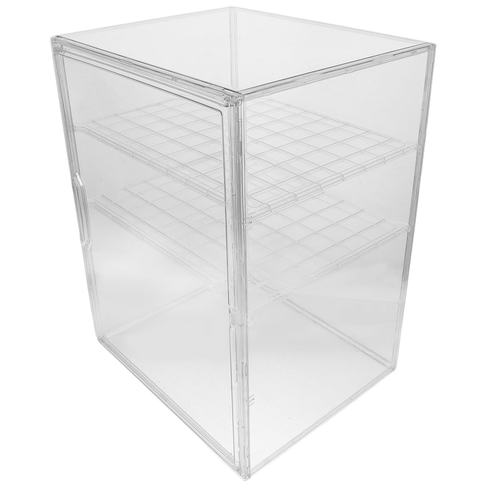 COHEALI Transparenter 3 stufiger Babyflaschen Aufbewahrungsbox aus Acryl mit Magnettür und Verstellbaren Fächern für Flexible Lagerung im Badezimmer oder Kinderzimmer