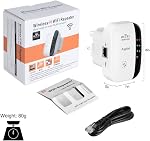 WiFi Extender Signal Booster, Covers Up to 1200 Sq.ft and 30 Devices, 300Mbps &2.4GHz WiFi Range Extender,Wireless Repeater, Internet Booster with Ethernet Ports, WPS Setup, Alexa Compatible