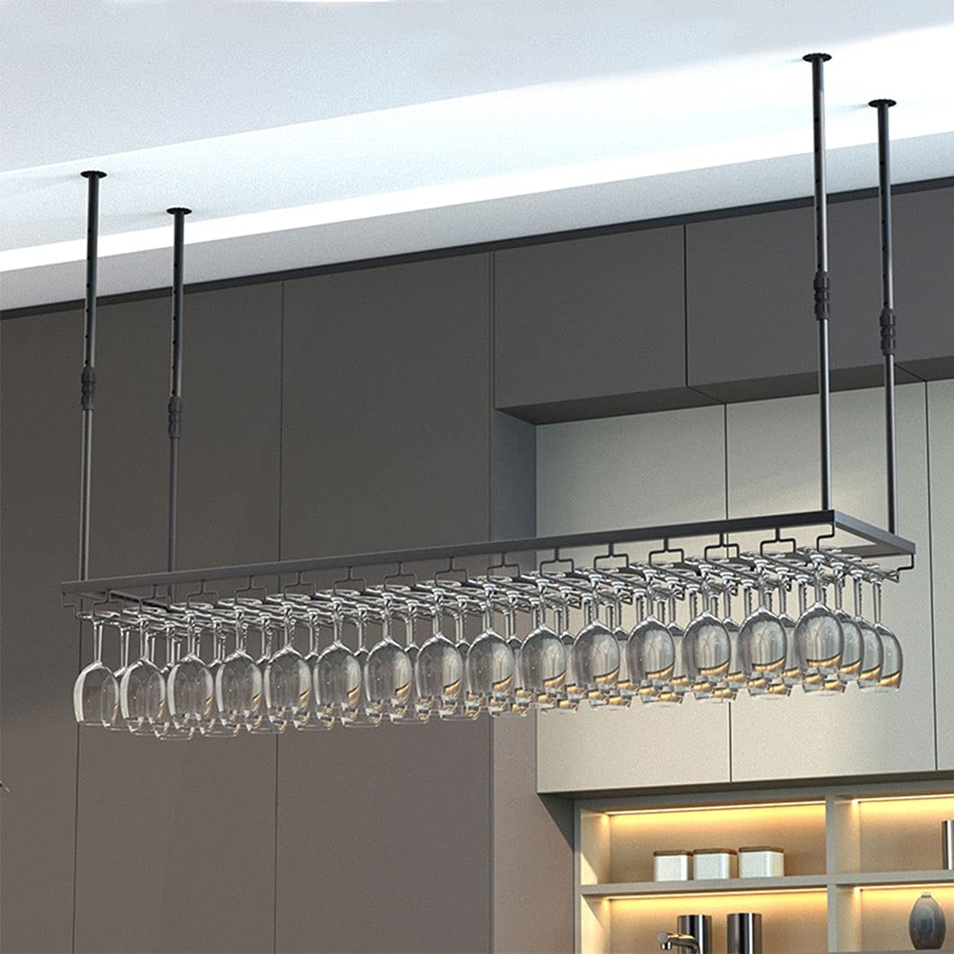Étagère de décoration en fer pour verres et bouteilles de vin