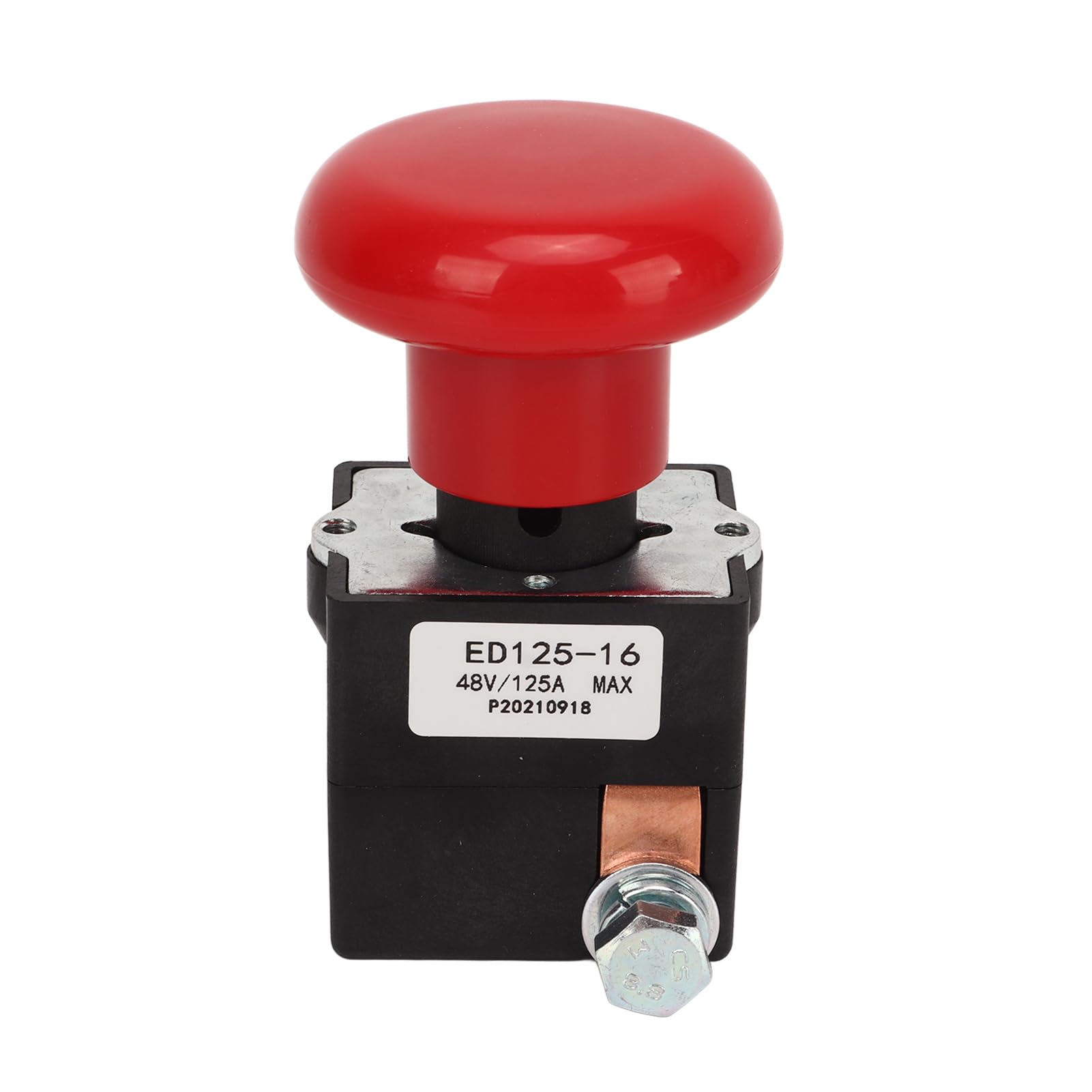 Interrupteur D'arrêt D'urgence 48V 125A en Alliage Métallique ED125 16 Interrupteur à Bouton-poussoir D'arrêt D'urgence adapté à la Plupart des Chariots élévateurs