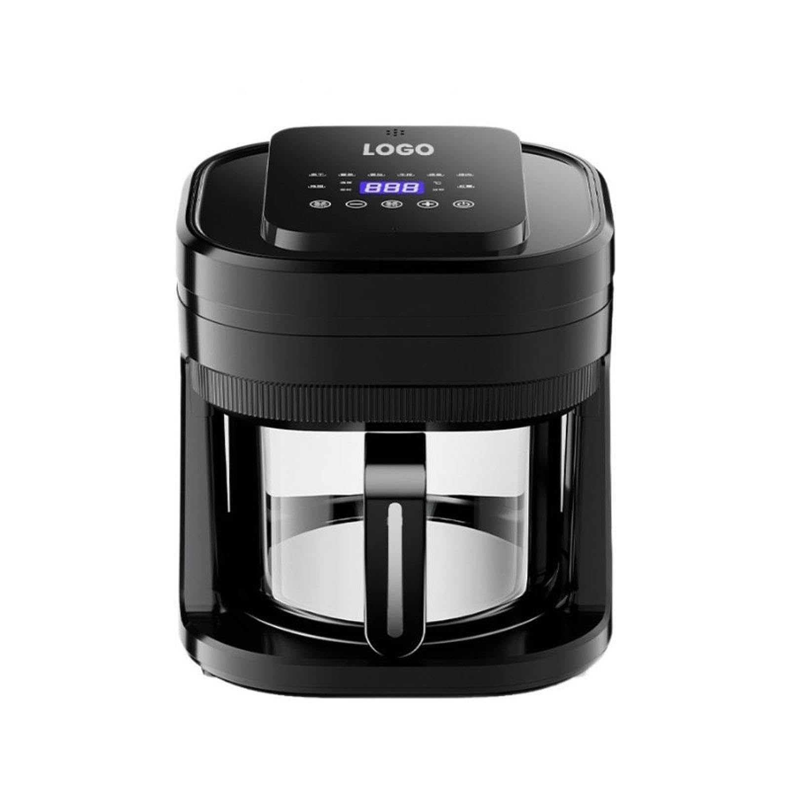 predolo Freidora de Aire con Pantalla Táctil Visible con Recipiente de Vidrio y Control Digital para Cocinar sin Aceite en la Encimera de la Cocina Doméstica