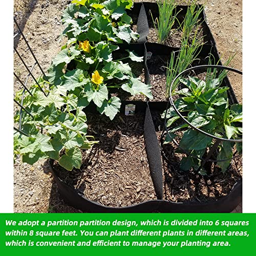CJGQ Fabric Raised Garden Bed 4x2x1ft Garden Grow Bed Bags for Growing Herbs, Flowers and Vegetables 55 Gallon by CJGQ - Used condition - Image 6