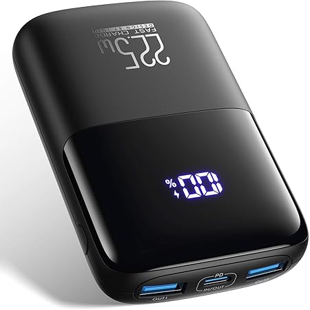 Amazon Com Iniu Portable Charger 22 5w Pd3 0 Qc4 0 Fast Charging Usb C Led Display 10000mah Power Bank 3 Outputs Battery Pack With Phone Holder For Iphone 12 11 X 8 Samsung S20 Google