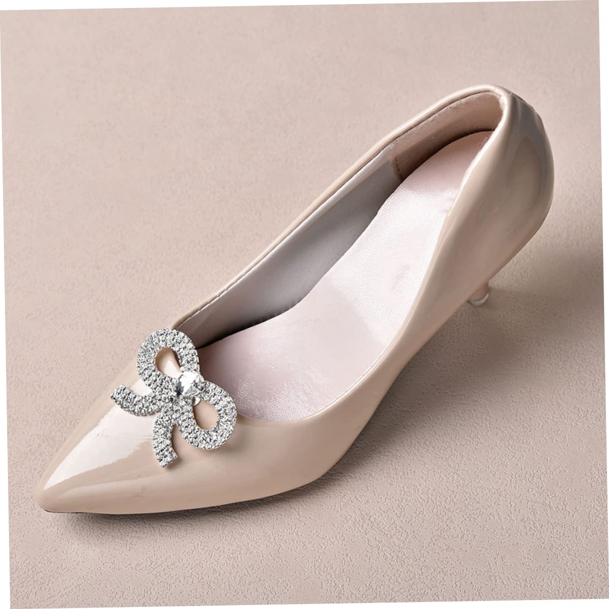 LIFKOME Fibbia Per Scarpe Con Fiocco Fermagli Per Scarpe Strass Fermaglio Per Scarpe Con Fiocco Abbellimenti Applicati Accessori Per Tacchi a Fiocco Silver Cristallo