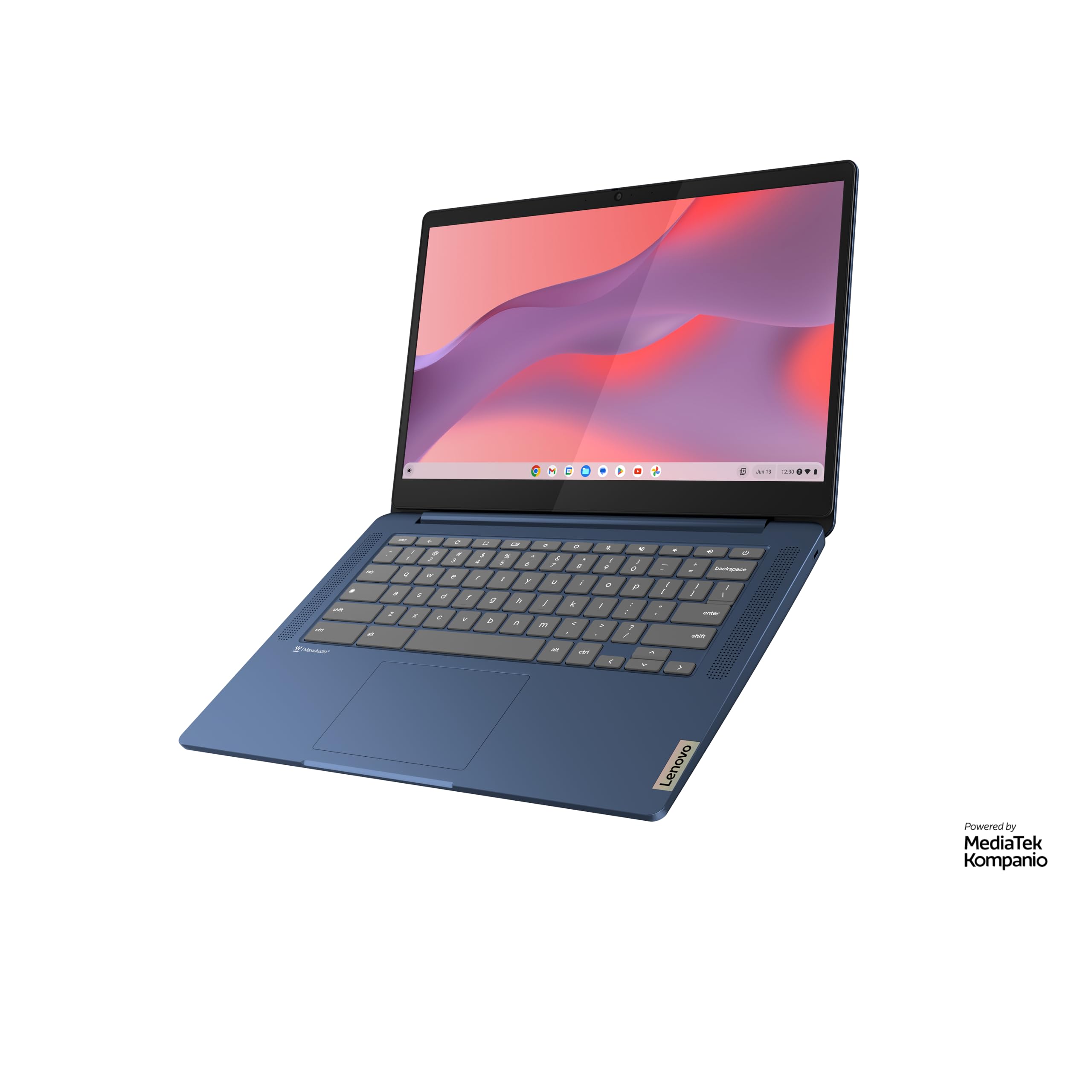 Lenovo IdeaPad Slim 3 Chromebook 14M868 - Ordinateur Portable 14'' FHD (MediaTek Kompanio 520, RAM 4Go, SSD 64Go, Arm Mali-G52 2EE MC2 GPU, Chrome OS) Clavier AZERTY Français - Bleu