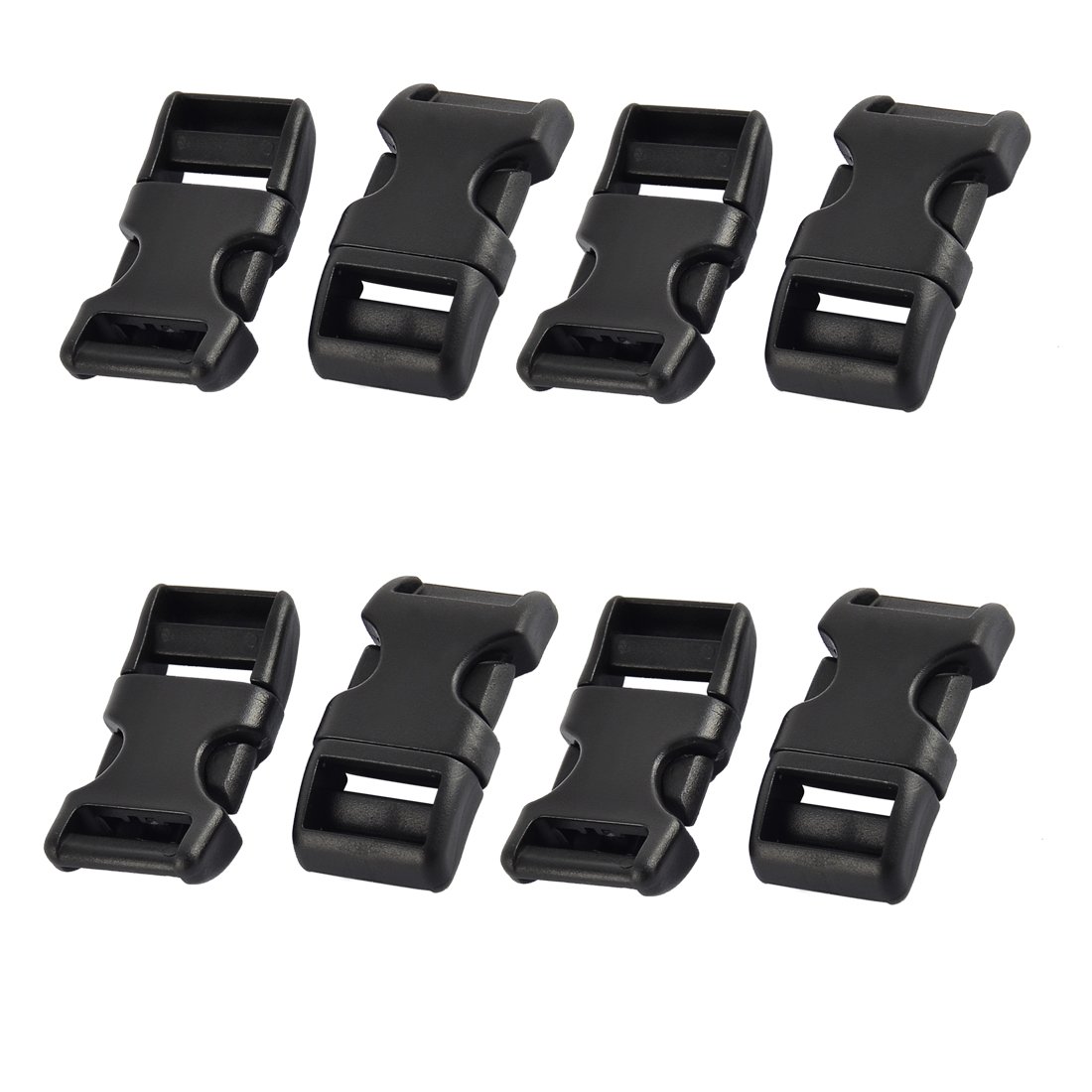 Sourcing Map Black Sourcingmap Plastic Suitcase Backpack Strap Connecting Side Quick Release Buckle 15Mm 6Pcs