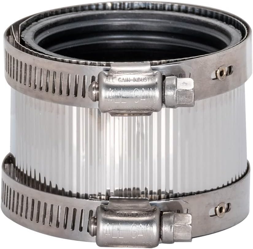 2 Inch No-Hub Coupling with Stainless Steel Clamps, 43403 (pack of 4)