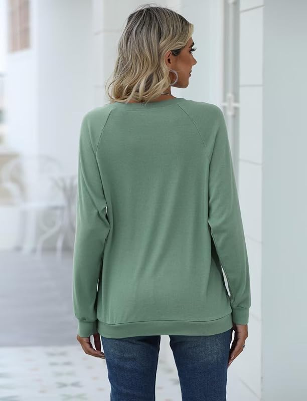 EADINVE Women Daisy Print Sweatshirts Crewneck Long Sleeve Pullover Tops image 6