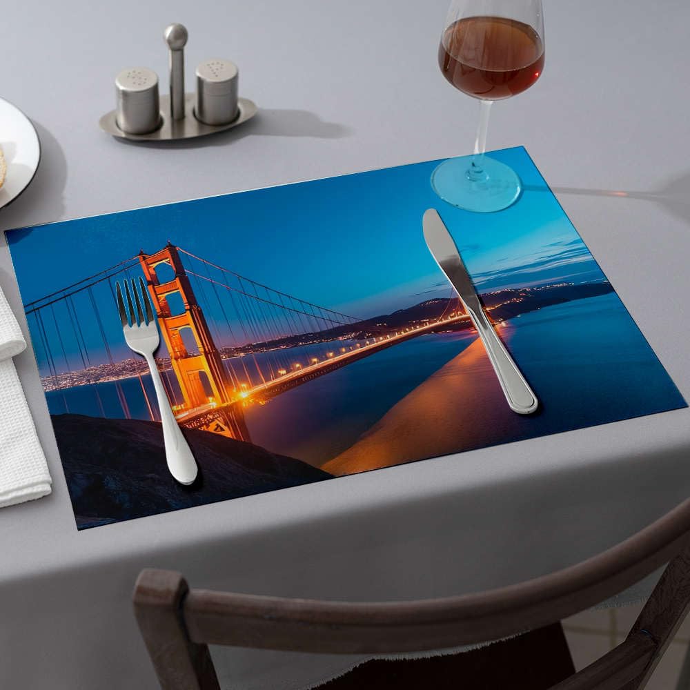 Set de table Golden Gate au crépuscule pour protéger votre table