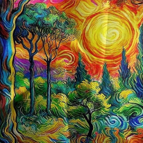Housse de couette microfibre 220x240 paysage avec fermeture éclair