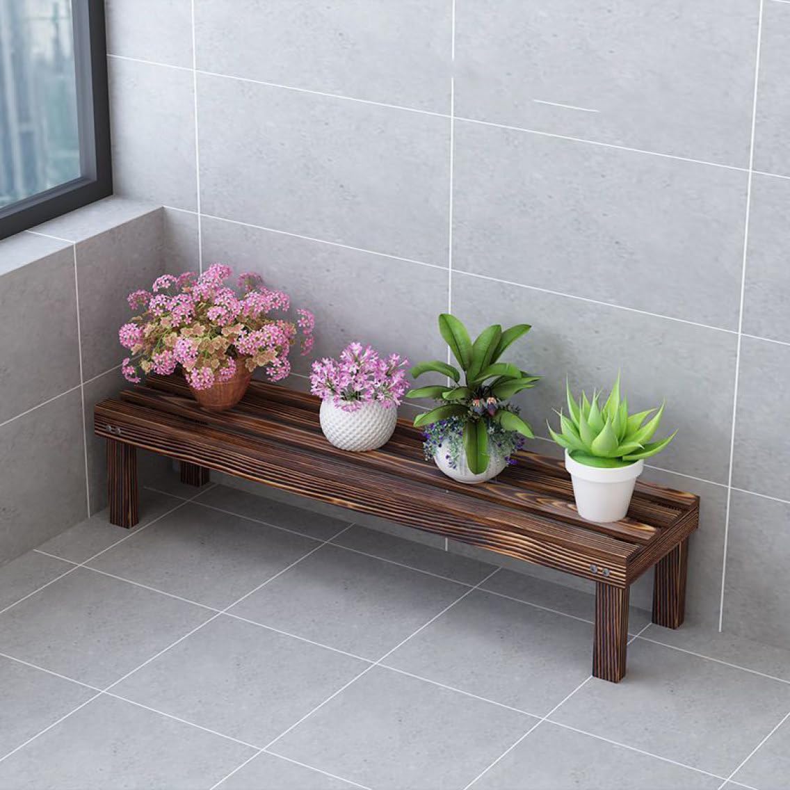 Amazon.co.jp: プランター台 花台 棚板セット プランタースタンド 60