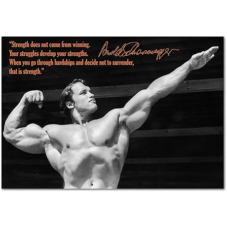 Arnold Schwarzenegger Inspirational Wall Art Poster