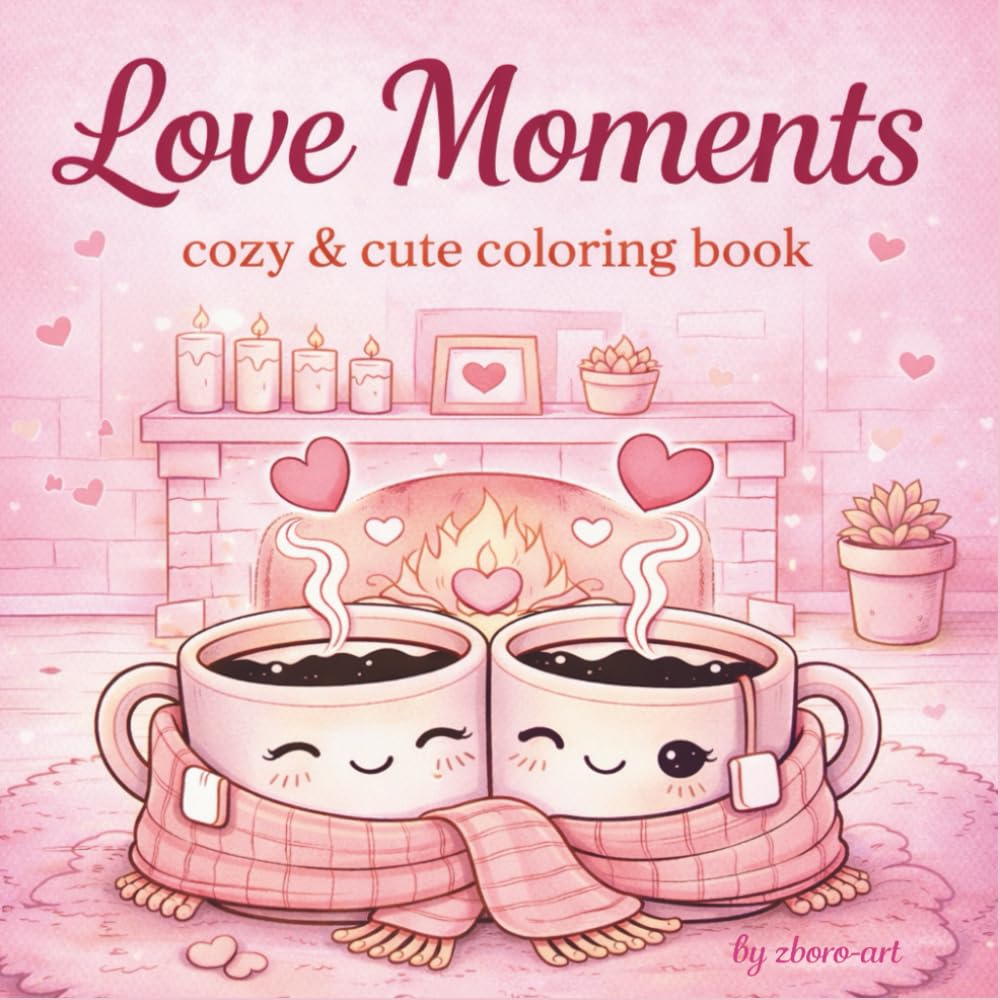 Love moments cozy&cute coloring book: 45 Valentine’s Pages for kids
