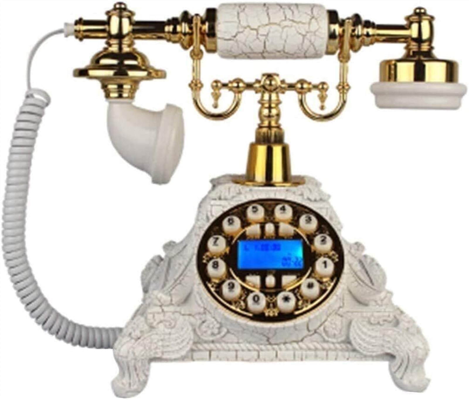 Téléphone Antique ELzEy en résine et métal : le prestige du style rétro européen
