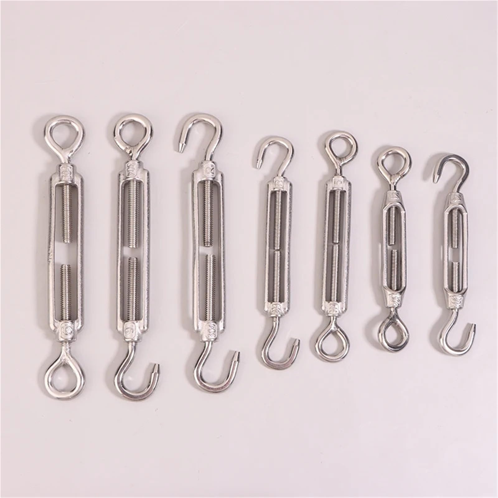 Crochets de gréement chaîne réglables en acier inoxydable 304, dispositif Tension câble métallique, tendeur à œil, 8 pièces Pour Accessoires Chaîne(M6-2)