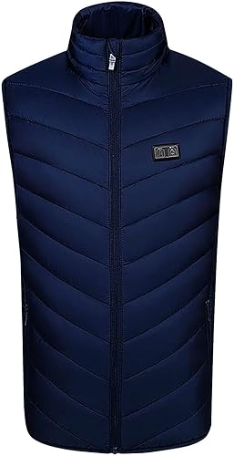 Chaleco térmico para hombres y mujeres, chaleco térmico de talla grande para montar en motocicleta, 9 zonas de calefacción, chaqueta térmica con