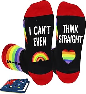LGBTQ Gifts for Gay Lesbian Women Men, Pride Rainbow Gifts for Guys Christmas Stuff Socks