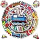 50 Stück Zugaufkleber Pack, Züge Aufkleber für Laptop, für Kinder Teenager Züge PVC Aufkleber, für Auto Laptop Skateboard Fahrrad Moped Motorrad Motorräder Gepäck Computer Koffer