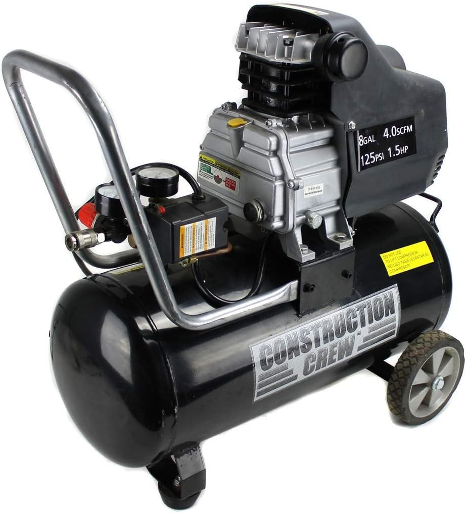 Construction 1.5HP 8 Gal Motor Pneumatic Portable Air Compressor Tank | TA-2530B