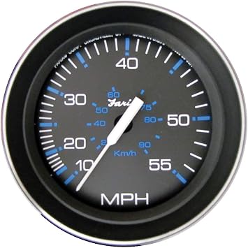 Faria Beede Instruments Faria Beede 33009 Coral Speedometer 55 MPH Pitot - 4"", Black