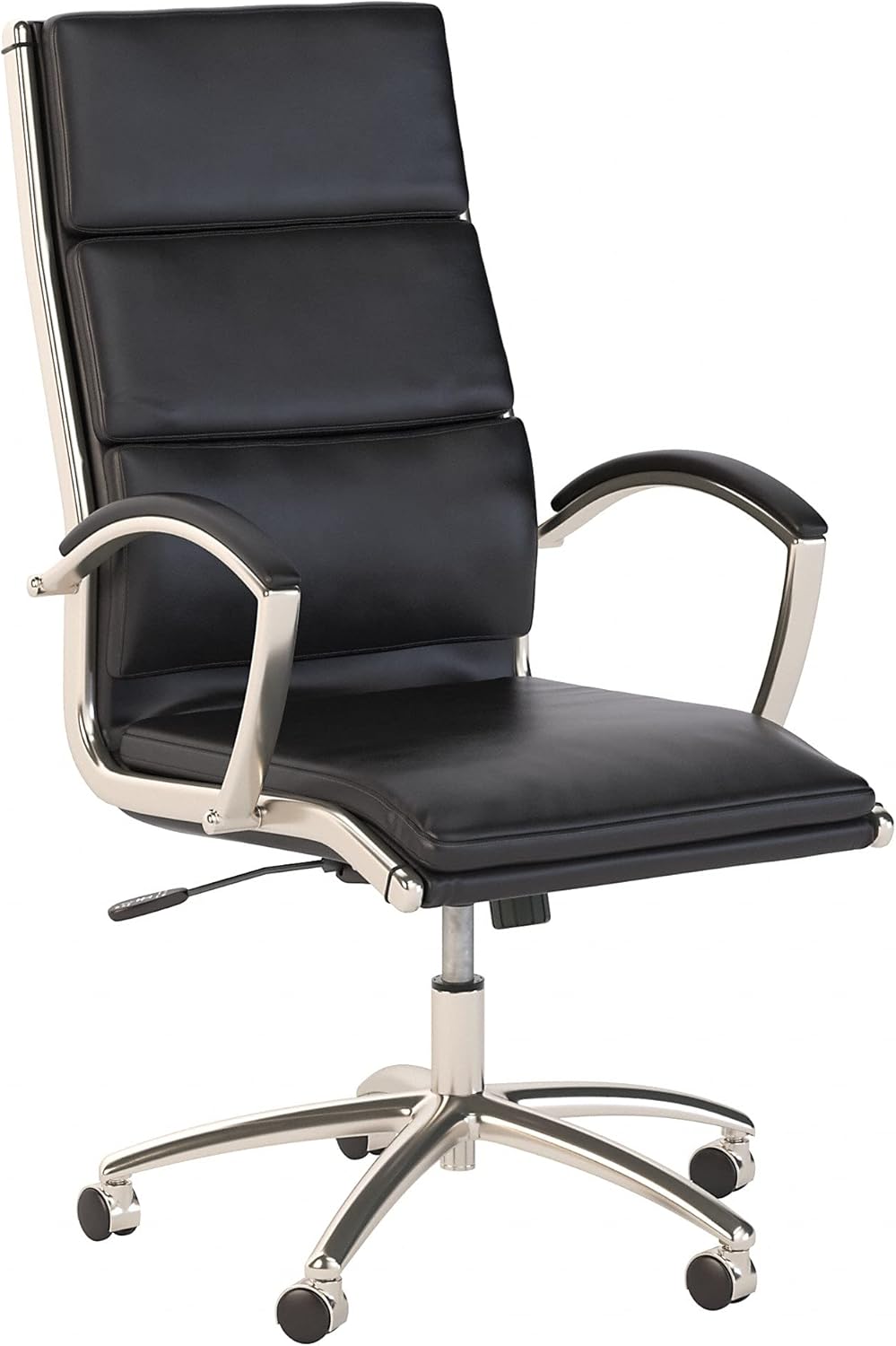 Bush Business Furniture Modelo High Back Leather Executive Office Chair in Black | Ergonomic Seating Solution for Personal Computer Workstation