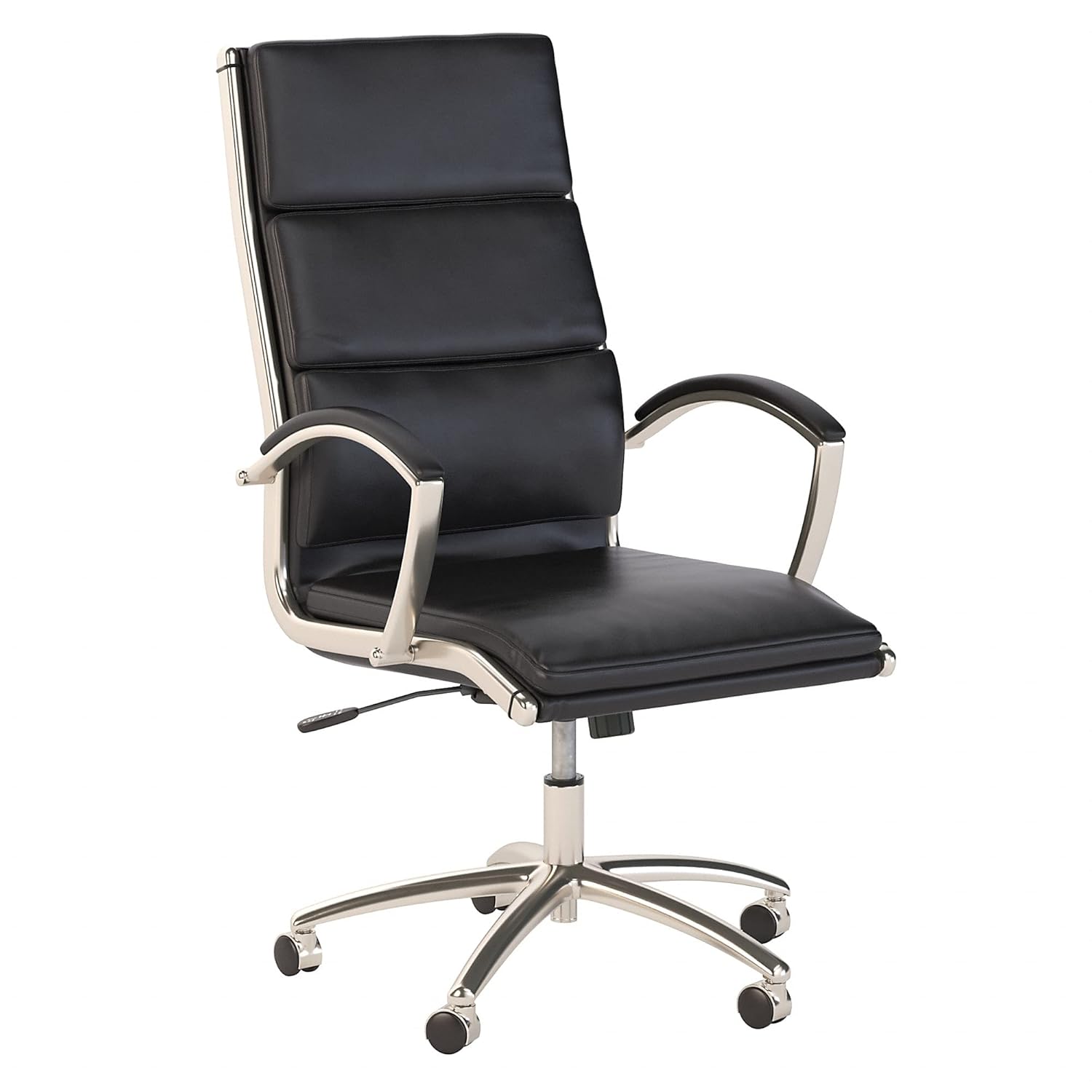 Bush Business Furniture Modelo High Back Leather Executive Office Chair in Black Ergonomic Seating Solution for Personal Computer