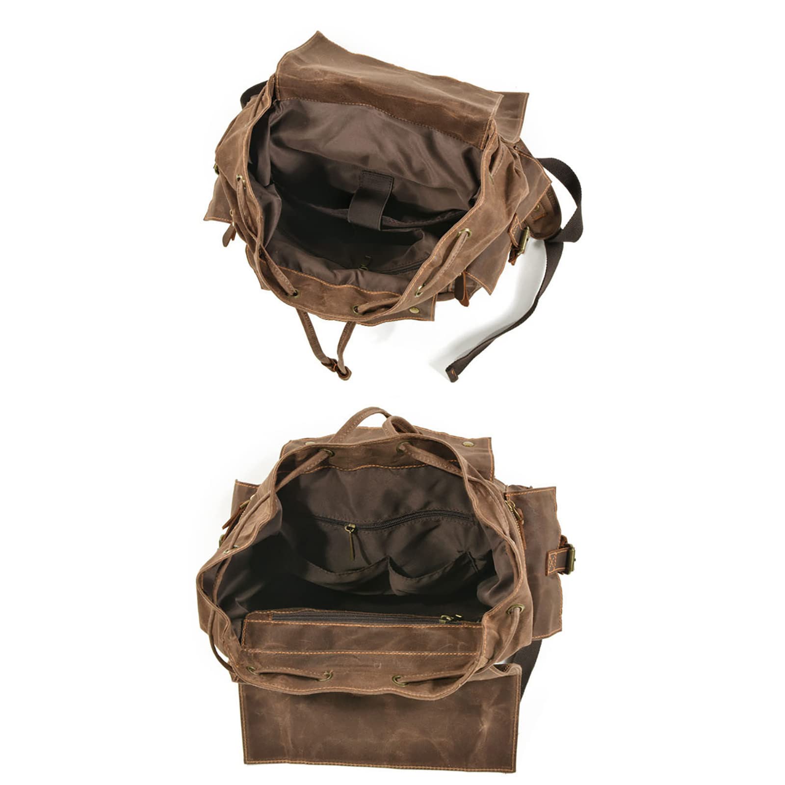 Amazon.co.jp: 本革 メンズ レトロ バックパック レザー リュック A4