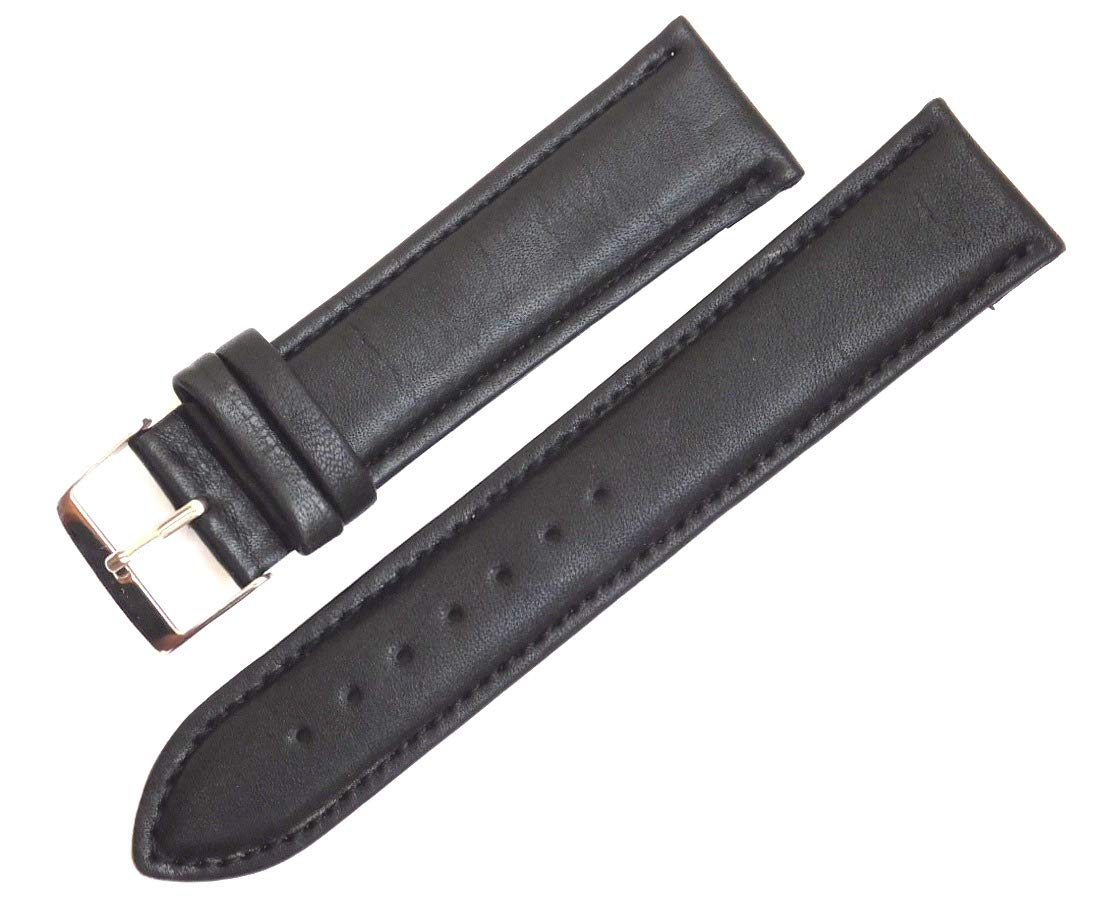22mm Stech Padded Leather Strap for Watch (Plain Black) (B07GLV8MH8) Amazon Price History, Amazon Price Tracker